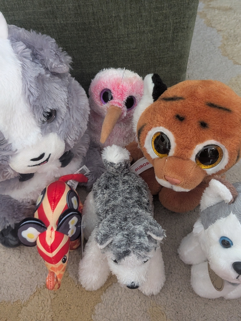 Ty Multicolor Plush Animal Collection - Pink, Brown, Gray, White